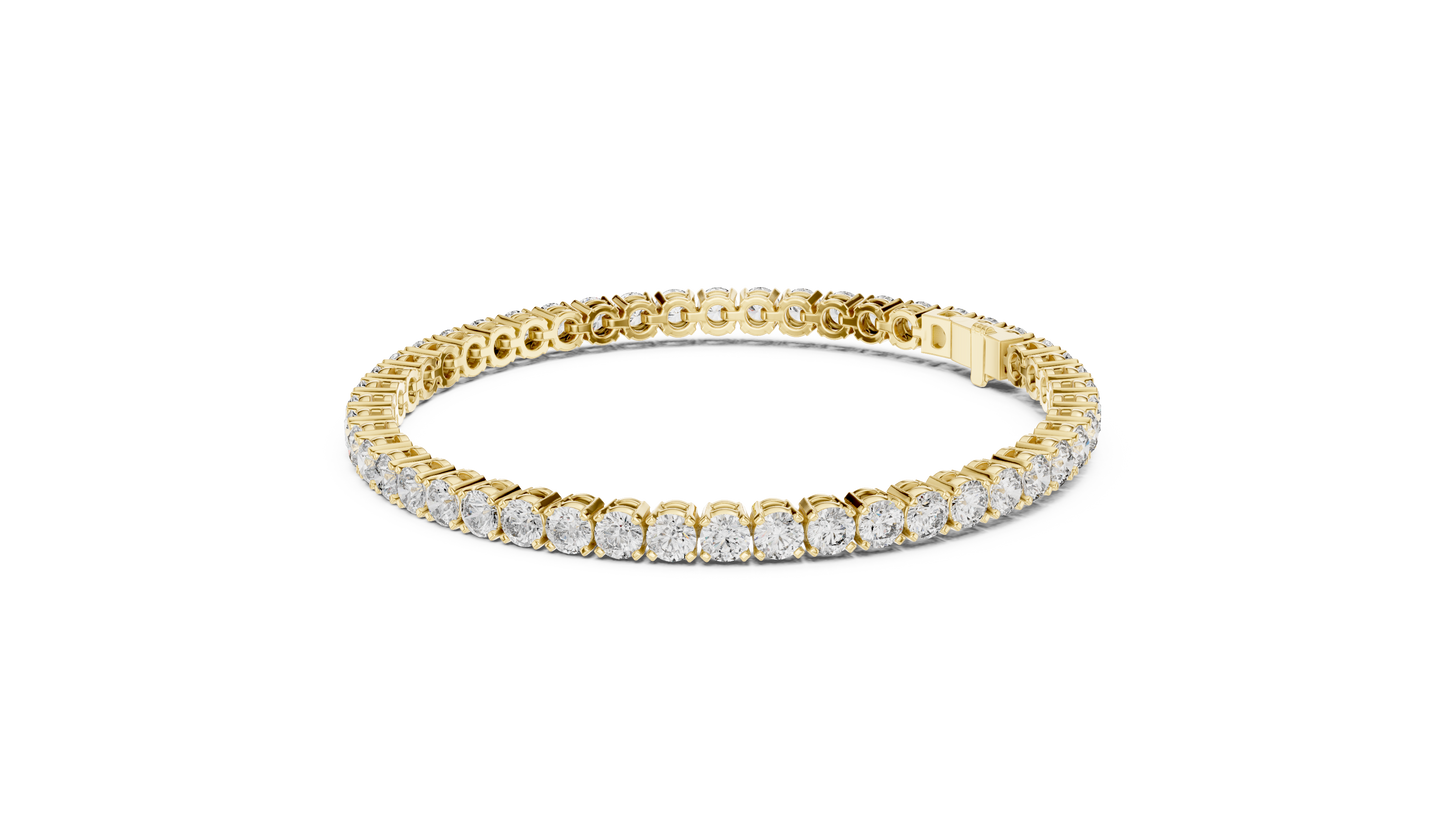 15 Pointer Round Diamond Tennis Bracelet in Rose Gold | Elegant Fine Jewelry