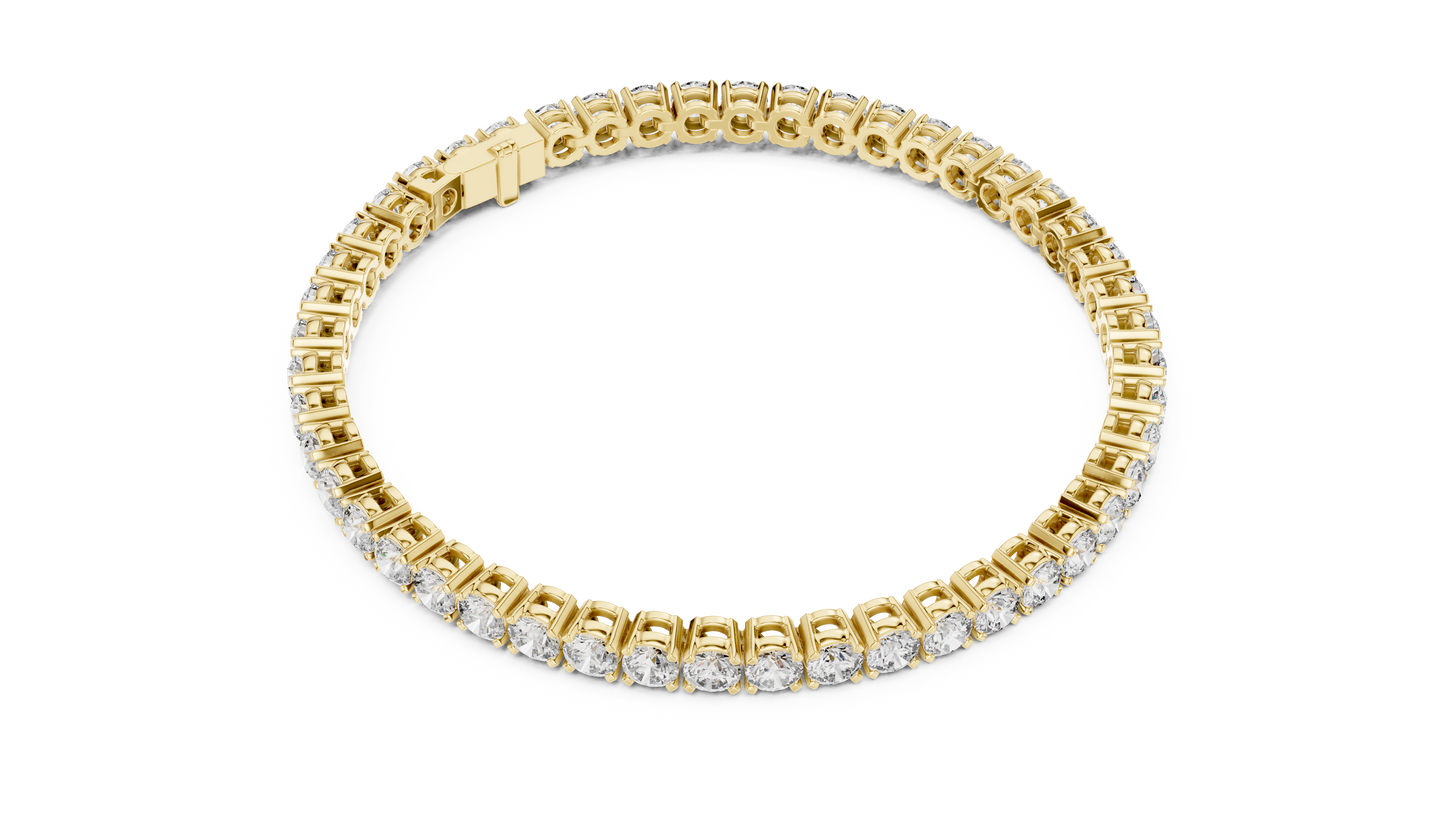 15 Pointer Round Diamond Tennis Bracelet in Rose Gold | Elegant Fine Jewelry