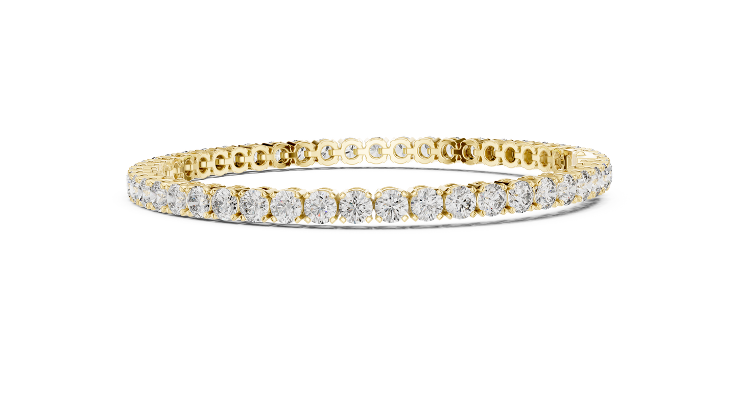 15 Pointer Round Diamond Tennis Bracelet in Rose Gold | Elegant Fine Jewelry