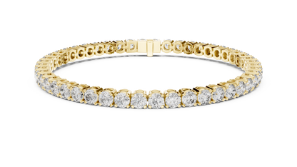 15 Pointer Round Diamond Tennis Bracelet in Rose Gold | Elegant Fine Jewelry