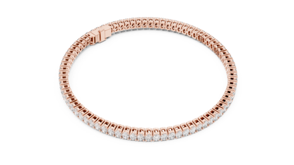 Luxury Lab-Grown Oval Cut Diamond Tennis Bracelet in 14K White Gold