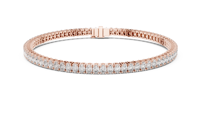Luxury Lab-Grown Oval Cut Diamond Tennis Bracelet in 14K White Gold