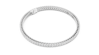 Luxury Lab-Grown Oval Cut Diamond Tennis Bracelet in 14K White Gold
