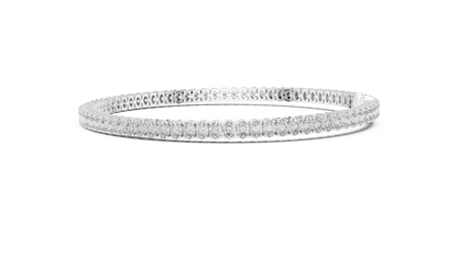 Luxury Lab-Grown Oval Cut Diamond Tennis Bracelet in 14K White Gold