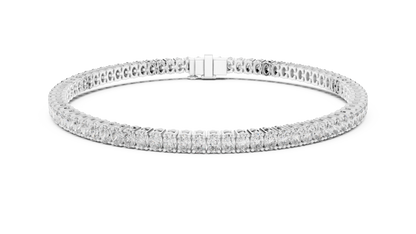 Luxury Lab-Grown Oval Cut Diamond Tennis Bracelet in 14K White Gold