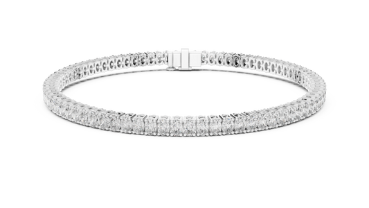 Luxury Lab-Grown Oval Cut Diamond Tennis Bracelet in 14K White Gold