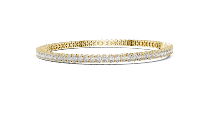 Luxury Lab-Grown Oval Cut Diamond Tennis Bracelet in 14K White Gold