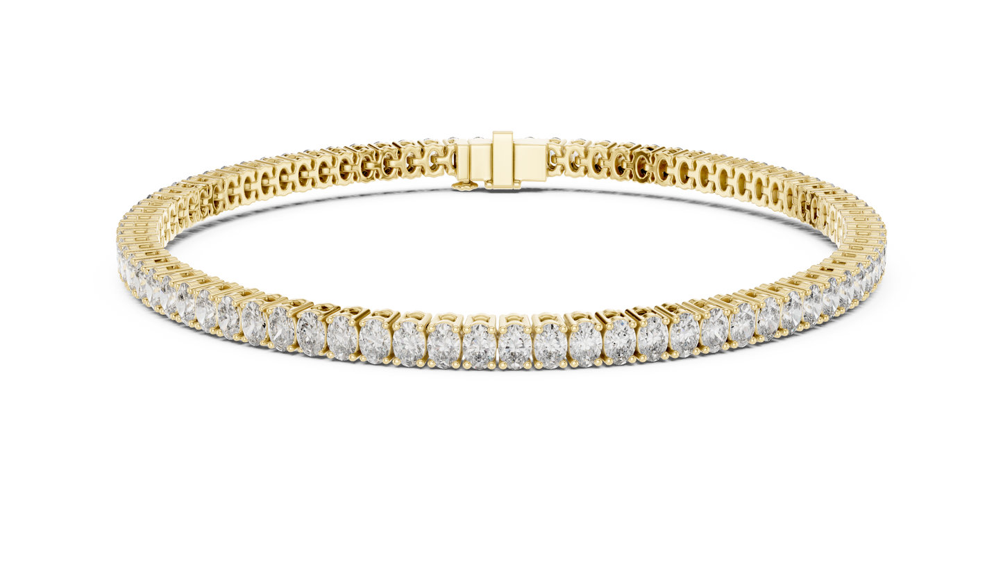 Luxury Lab-Grown Oval Cut Diamond Tennis Bracelet in 14K White Gold