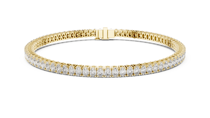 Luxury Lab-Grown Oval Cut Diamond Tennis Bracelet in 14K White Gold