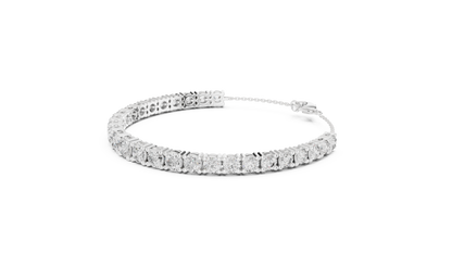 Graduated Lab-Grown Round Diamond Tennis Chain Bracelet in 14K Rose Gold