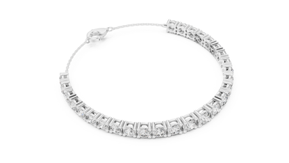 Graduated Lab-Grown Round Diamond Tennis Chain Bracelet in 14K Rose Gold