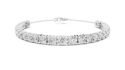 Graduated Lab-Grown Round Diamond Tennis Chain Bracelet in 14K Rose Gold