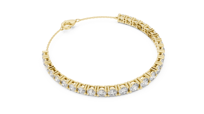 Graduated Lab-Grown Round Diamond Tennis Chain Bracelet in 14K Rose Gold