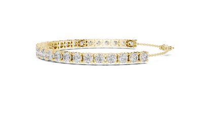 Graduated Lab-Grown Round Diamond Tennis Chain Bracelet in 14K Rose Gold