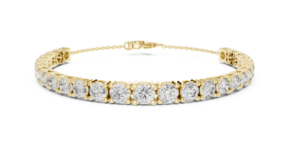 Graduated Lab-Grown Round Diamond Tennis Chain Bracelet in 14K Rose Gold