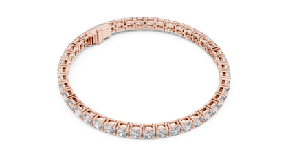 10 Pointer Cushion Cut Lab-Grown Diamond Tennis Bracelet in 14K Yellow Gold
