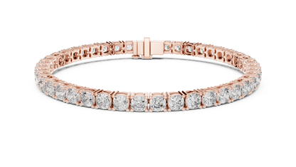 10 Pointer Cushion Cut Lab-Grown Diamond Tennis Bracelet in 14K Yellow Gold