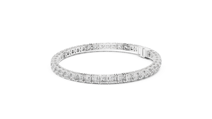 10 Pointer Cushion Cut Lab-Grown Diamond Tennis Bracelet in 14K Yellow Gold