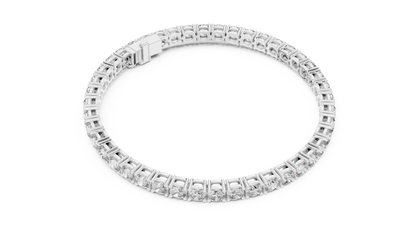 10 Pointer Cushion Cut Lab-Grown Diamond Tennis Bracelet in 14K Yellow Gold