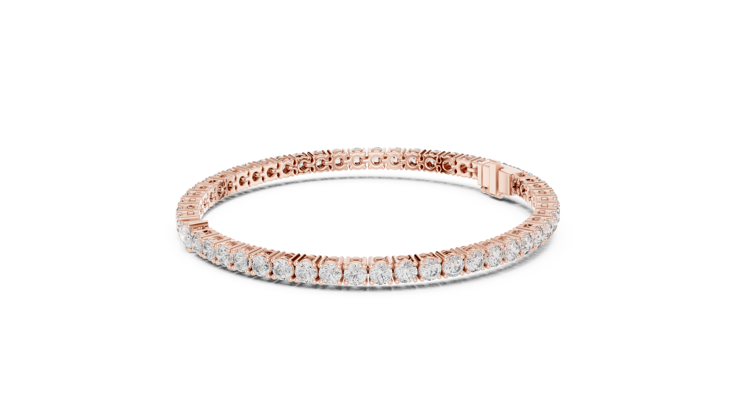 Center 25 Pointer Pear Cut & Round Lab-Grown Diamond Tennis Bracelet