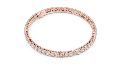 Center 25 Pointer Pear Cut & Round Lab-Grown Diamond Tennis Bracelet