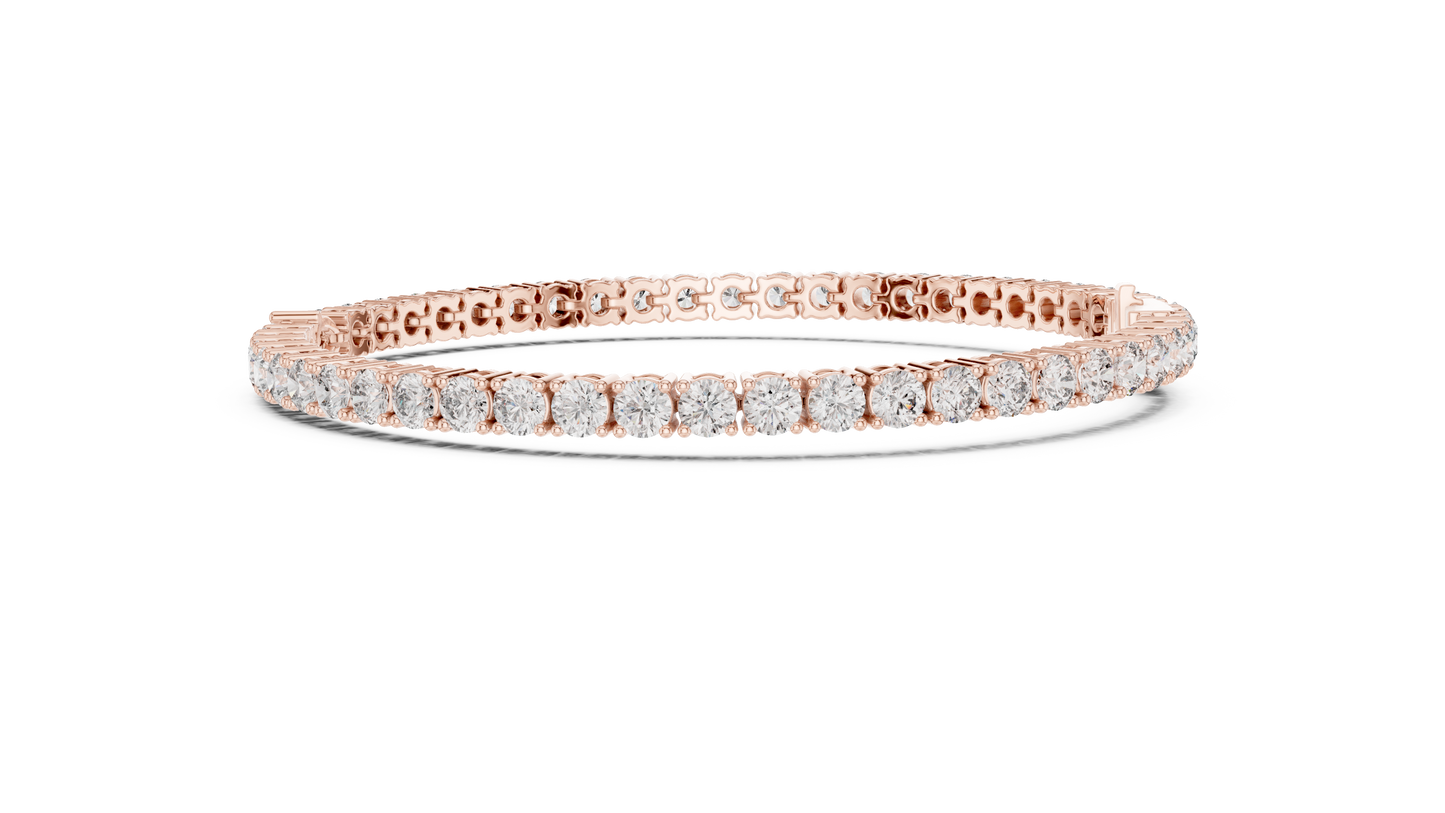 Center 25 Pointer Pear Cut & Round Lab-Grown Diamond Tennis Bracelet