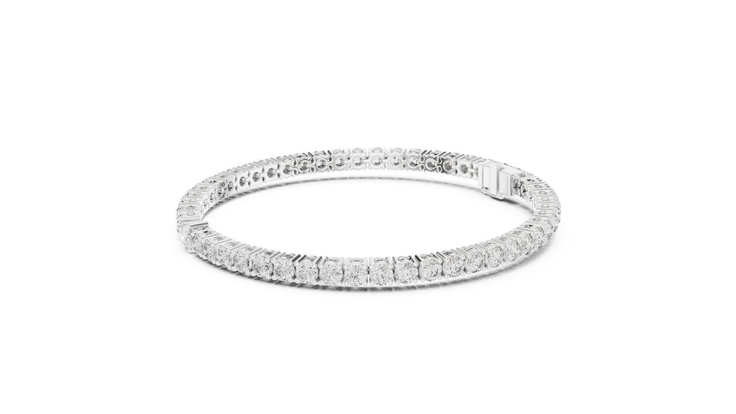 Center 25 Pointer Pear Cut & Round Lab-Grown Diamond Tennis Bracelet