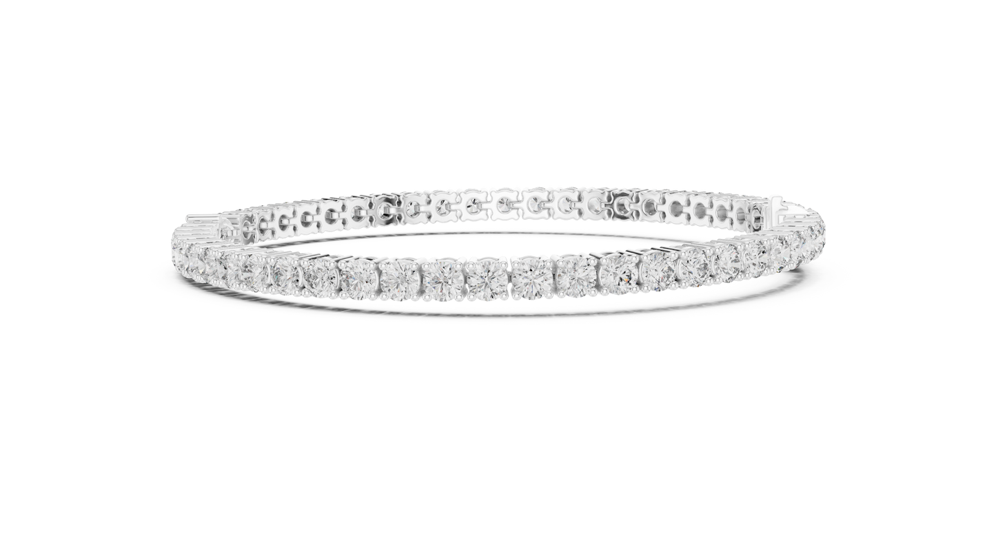 Center 25 Pointer Pear Cut & Round Lab-Grown Diamond Tennis Bracelet