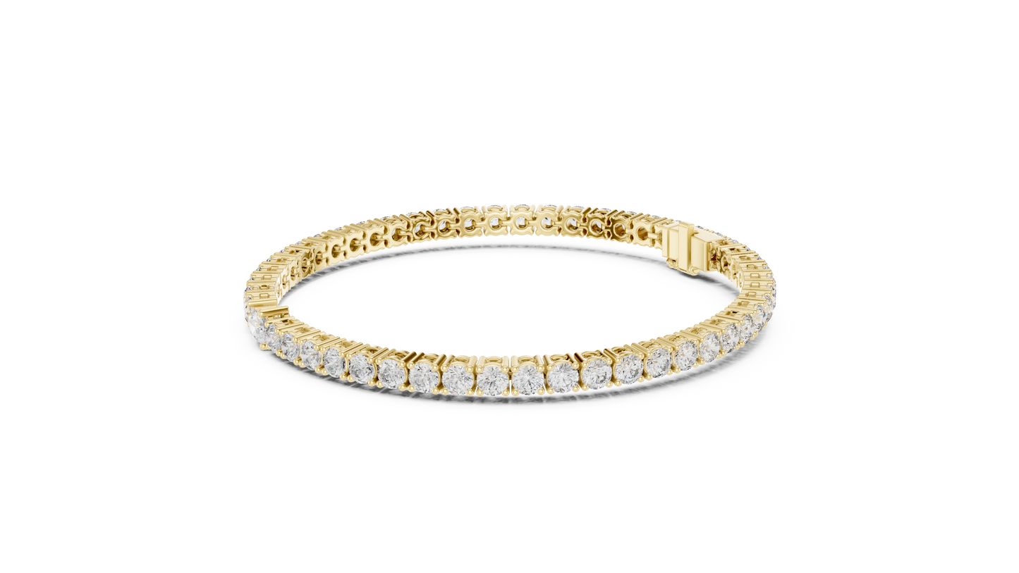Center 25 Pointer Pear Cut & Round Lab-Grown Diamond Tennis Bracelet