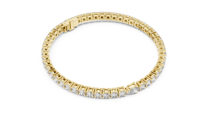 Center 25 Pointer Pear Cut & Round Lab-Grown Diamond Tennis Bracelet
