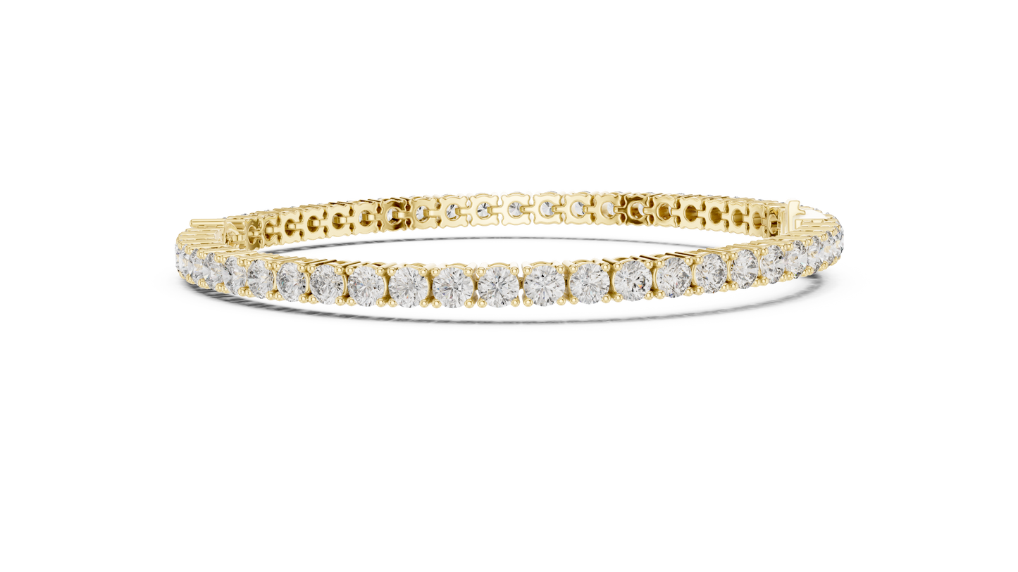 Center 25 Pointer Pear Cut & Round Lab-Grown Diamond Tennis Bracelet