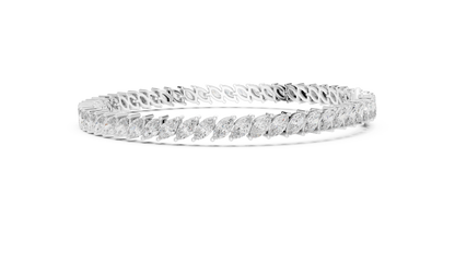 15 Pointer Marquise Cut Lab Grown Diamond Tennis Bracelet in Yellow Gold
