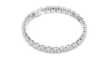 Classic Prong Set Round Cut Diamond Tennis Bracelet In Yellow Gold