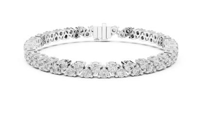 Classic Prong Set Round Cut Diamond Tennis Bracelet In Yellow Gold