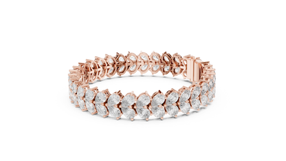Luxury Pear Cut Diamond Statement Cluster Bracelet for Women