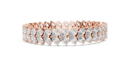 Luxury Pear Cut Diamond Statement Cluster Bracelet for Women