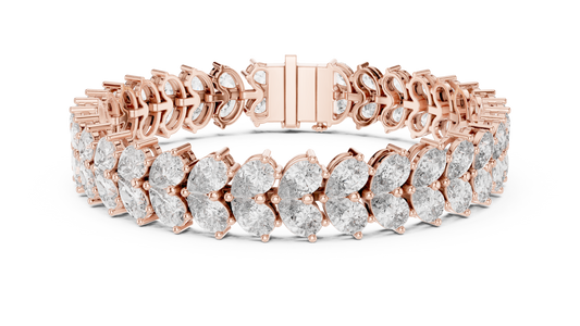 Luxury Pear Cut Diamond Statement Cluster Bracelet for Women