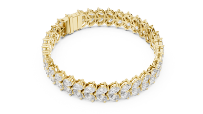 Luxury Pear Cut Diamond Statement Cluster Bracelet for Women