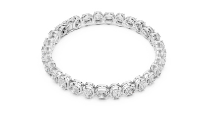 Gold Oval Diamond Tennis Bracelet – Bezel Set Luxury