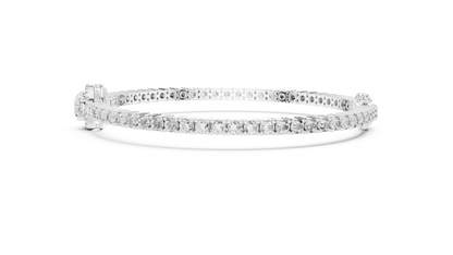 Oval Halo Diamond Tennis Bracelet in 14K Yellow Gold