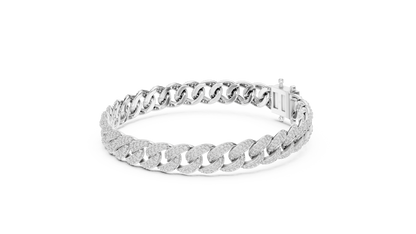 Men's Diamond Cuban Link Bracelet in 14K Yellow Gold