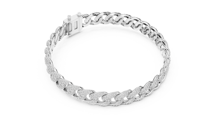 Men's Diamond Cuban Link Bracelet in 14K Yellow Gold