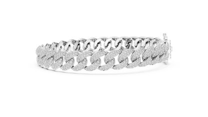 Men's Diamond Cuban Link Bracelet in 14K Yellow Gold