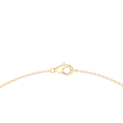 Luxury Oval Solitaire Lab Grown Diamond Necklace in Yellow Gold