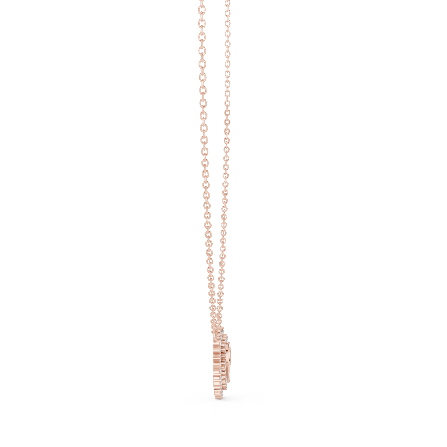 Delicate Open Heart Diamond Necklace in Yellow Gold | Minimalist Heart Necklace for Women