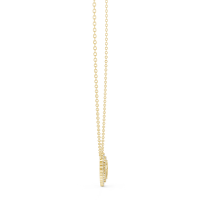 Delicate Open Heart Diamond Necklace in Yellow Gold | Minimalist Heart Necklace for Women