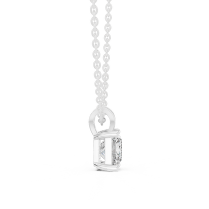 Classic Princess Solitaire Lab Grown Diamond Pendant For Women