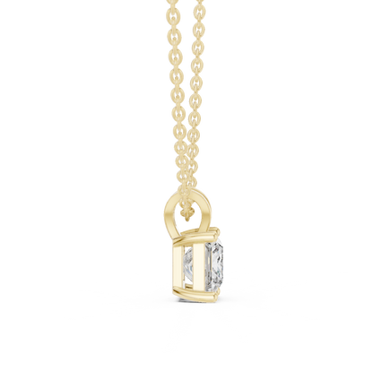 Classic Princess Solitaire Lab Grown Diamond Pendant For Women