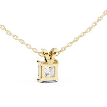 Classic Princess Solitaire Lab Grown Diamond Pendant For Women