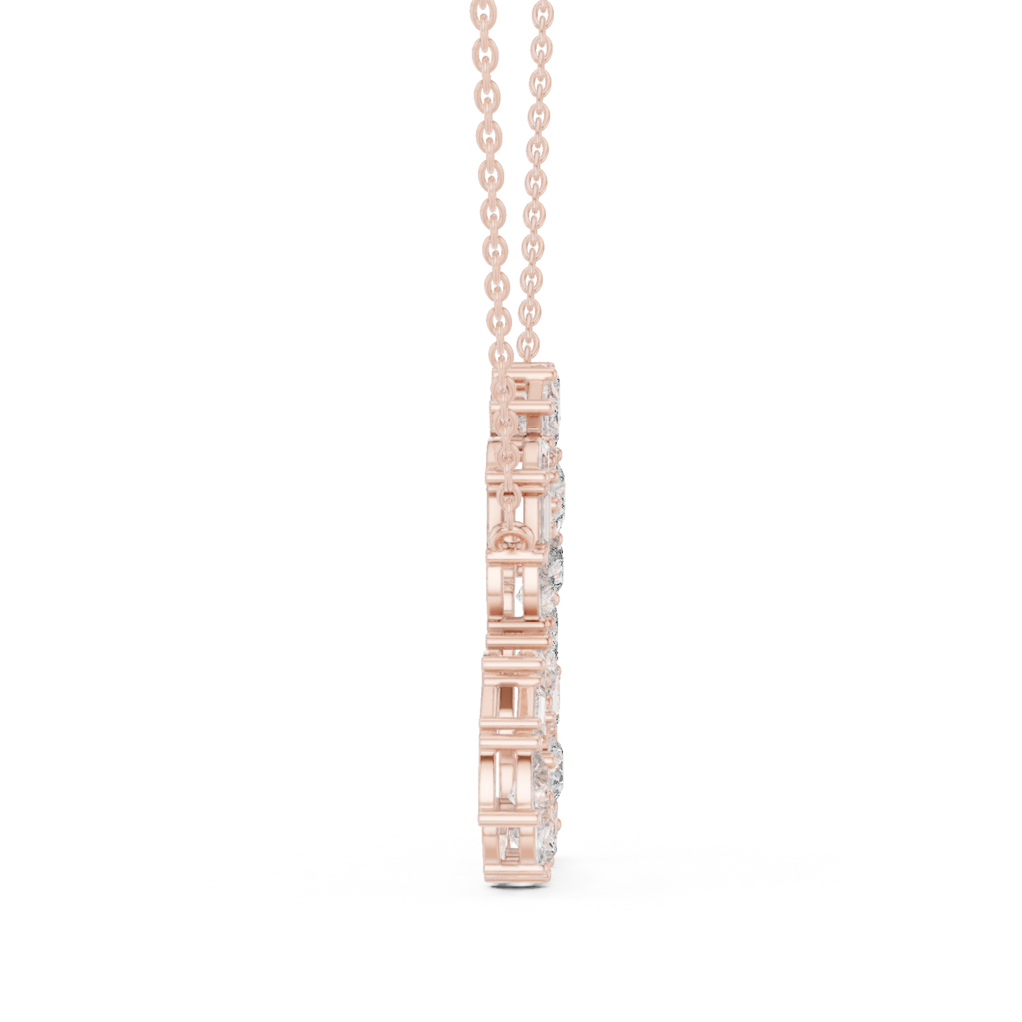 Designer Multi-Shape Lab-Grown Diamond Heart Casual Pendant for Women